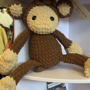 Adorable Brown and Cream Plush Monkey Toy